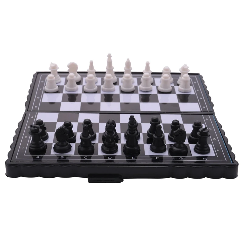 5x5 Inch Chess Portable Plastic Folding Board With Magnetic Chess Game Mini Chess Set Puzzle Party Family Event