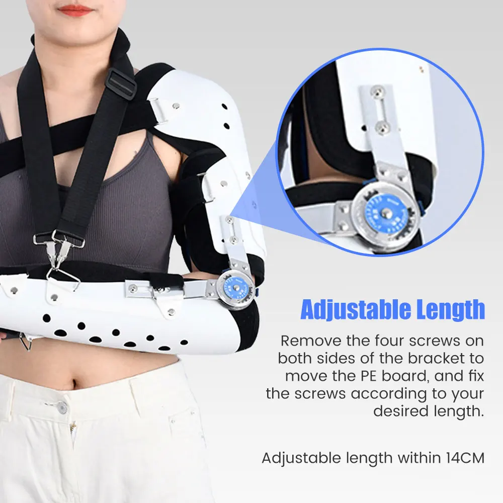 Elbow Support Bracket Align Prescription Brace Hinged Range of Motion, Shoulder Sling Stabilizer for Post-Op, Surgery Recovery