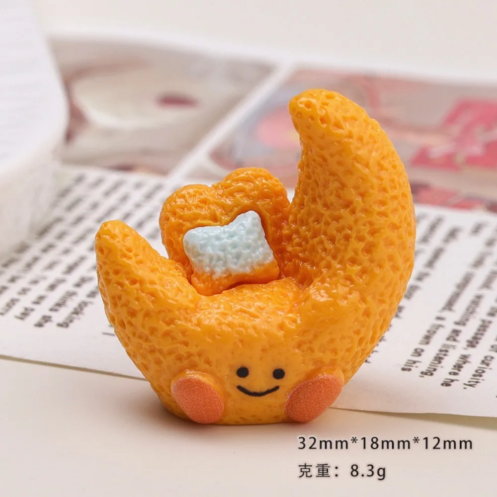 10pcs Cute Cartoon Kawaii Smile Moon Series Flat Back Resin DIY Scrapbooking Cabochons Embellishment Decoration Accessories