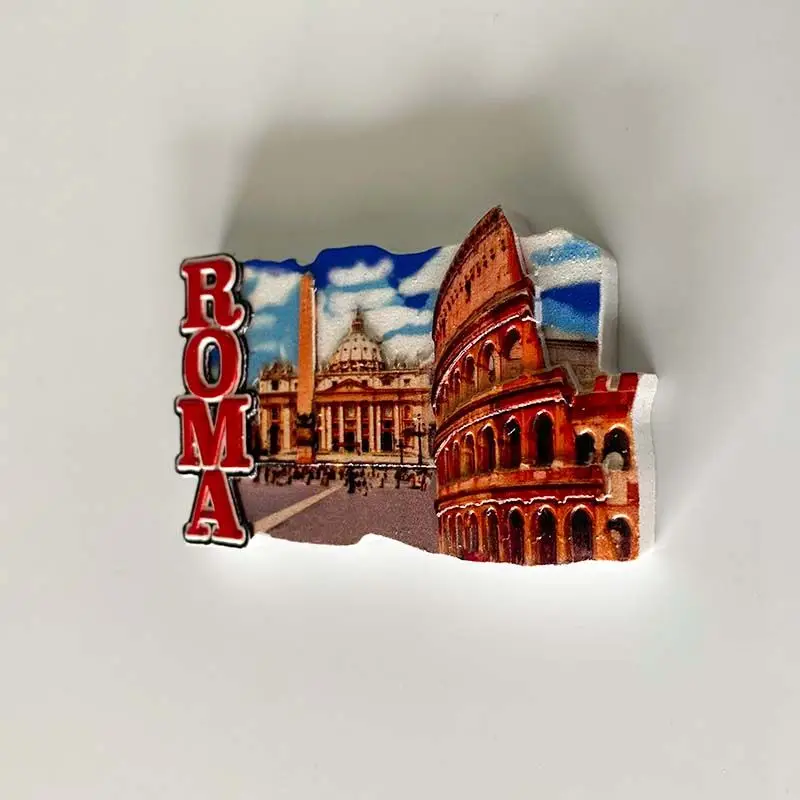 

Italy Rome Landmark Colosseum Fridge Magnet High-end Atmosphere Travel Souvenir3d3D Decorative Items