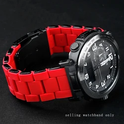 For Casio PROTREK series PRG-650 PRW-6600 PRG600 mountaineering p wristband men's watch strap 24mm rubber wrapped steel bracelet