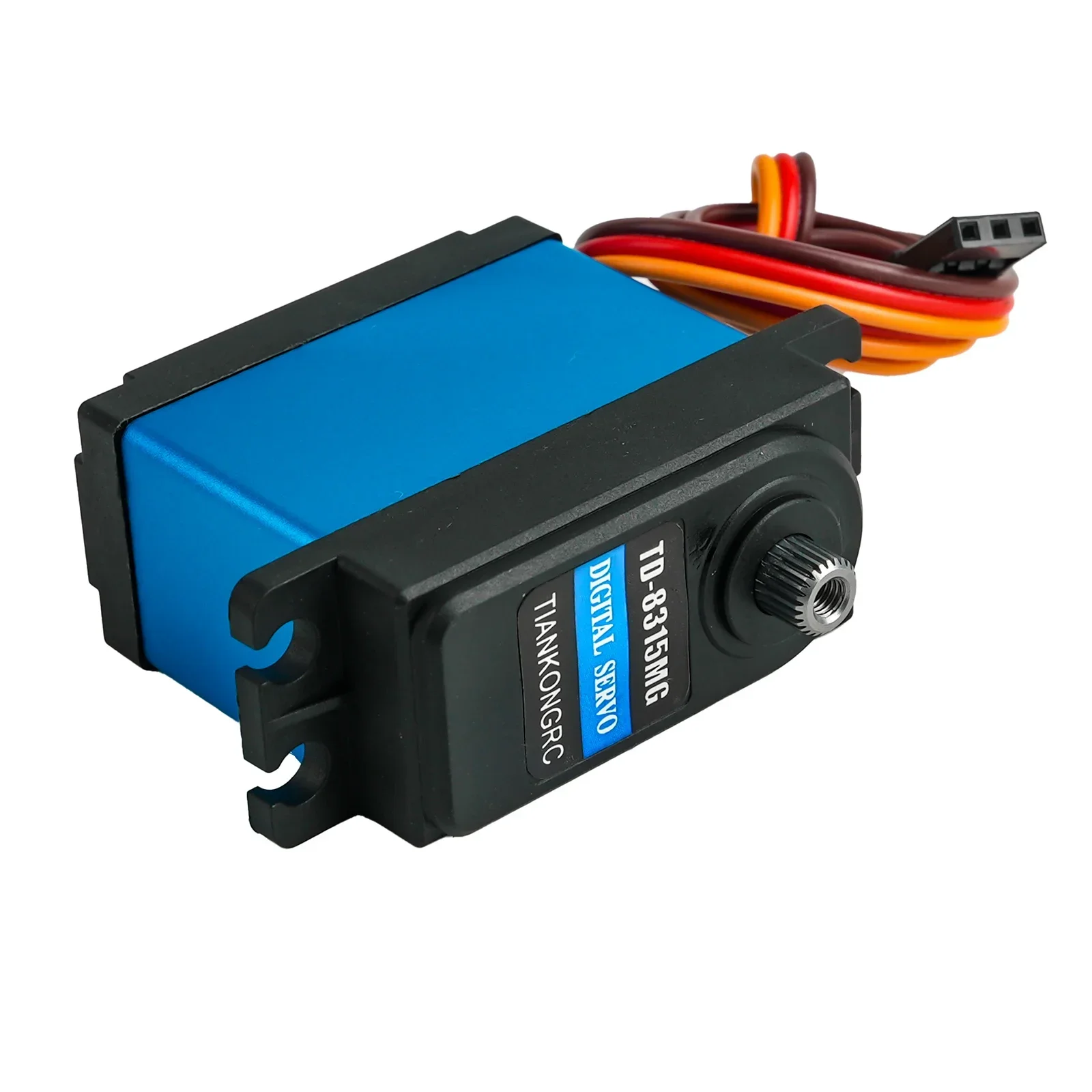 4 pezzi TD-8315MG Servo digitale da 15 kg Coppia elevata Tutti gli ingranaggi metallici Motore con spazzole di carbone 180/270/360 °   per il giocattolo robot cingolato per auto RC