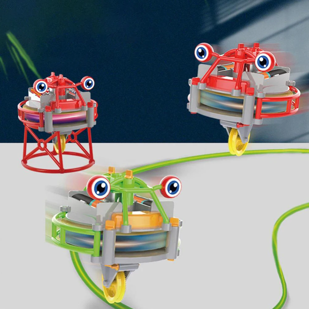 Unicycle Balance Toy Wire Walking Assembly Gyro Toy Anti Gravity Unicycle Robot Electric Toy Tightrope Walker for 3-12 Years Old