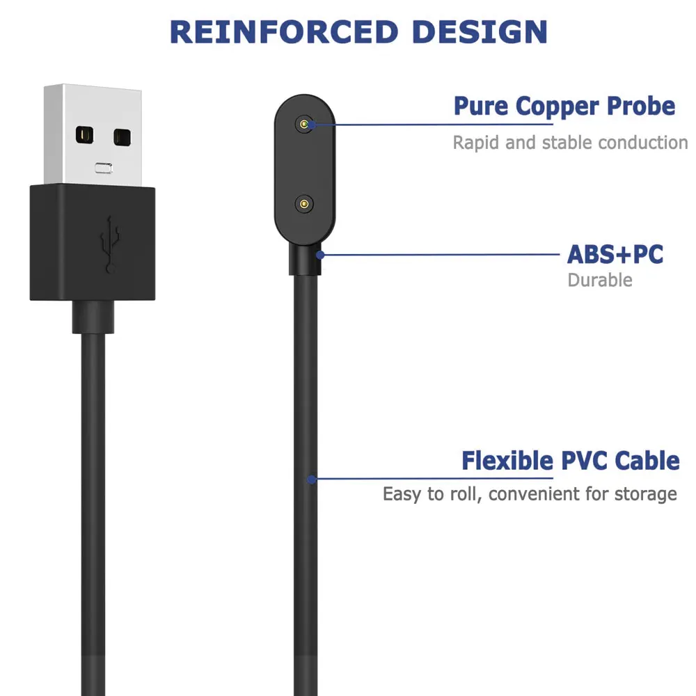 USB Type C Charger For Huawei Watch Fit 3/Fit2/Fit Mini/Band 10 8 7 Charging Cable for Honor Band 9 7 6/ Honor Choice ROSSINI 2i