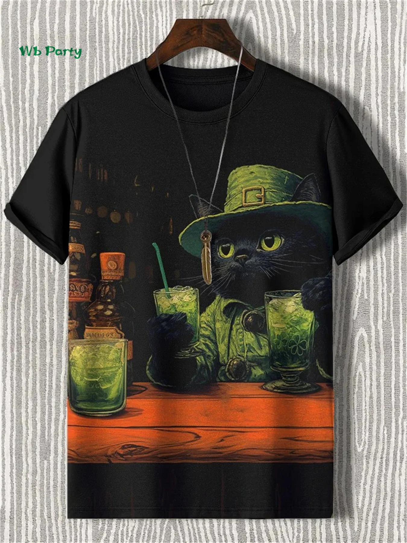 Cat Pattern Men's T-Shirt 3D Print Funny Animal Short Sleeve T-Shirt Oversized Tops Summer Daily Outdoor Casual Men's Clothing image 2