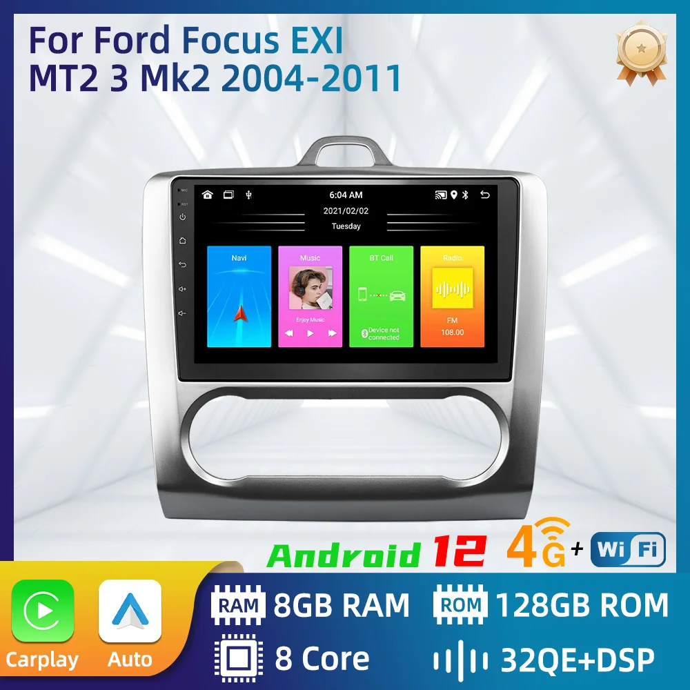 

for Ford Focus EXI MT2 3 Mk2 2004-2011 WIFI GPS Navigation Car Stereo Multimedia Player Autoradio 2 Din Android Car Radio