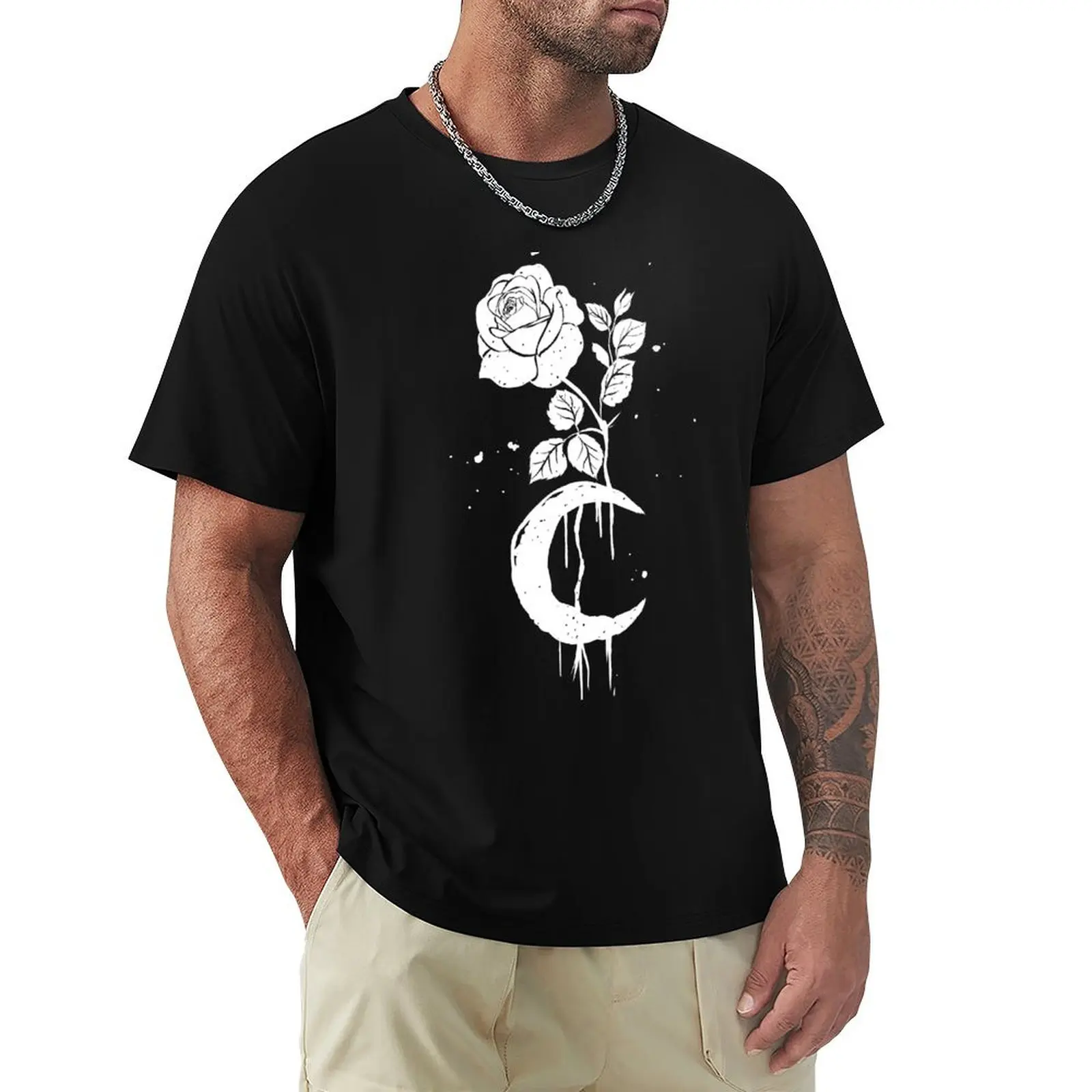 La Luna Rose roots growth. T-Shirt Minimal Art Print T-Shirt