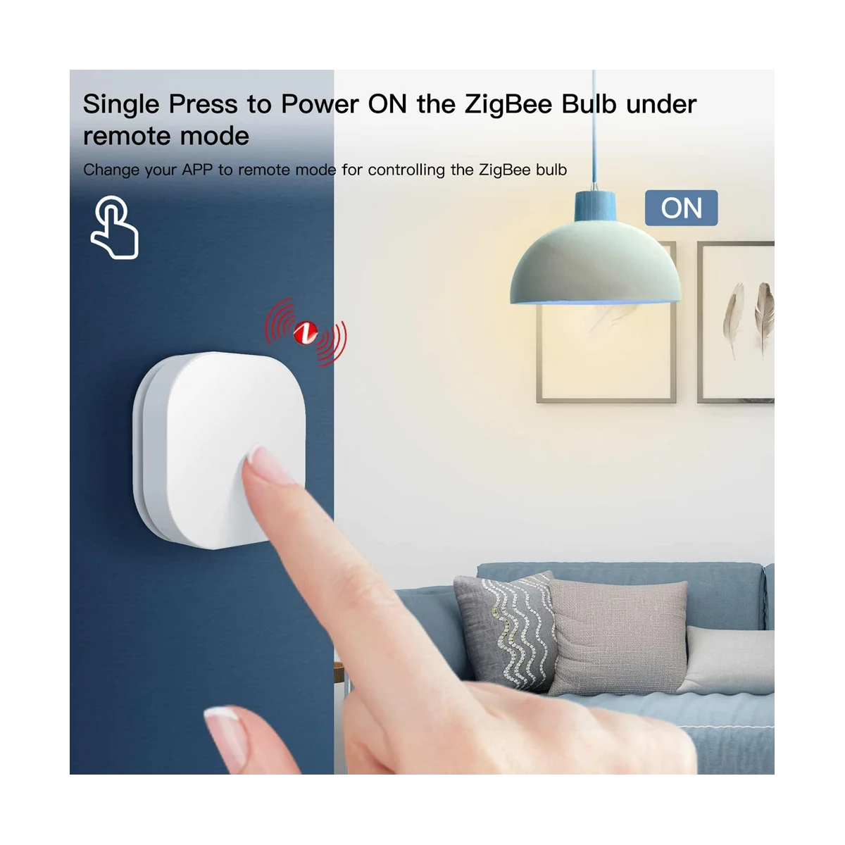 Tuya ZigBee Smart Button Switch Wireless Remote Control Multi-Scene Linkage Switch Battery Powered Automation Scenario