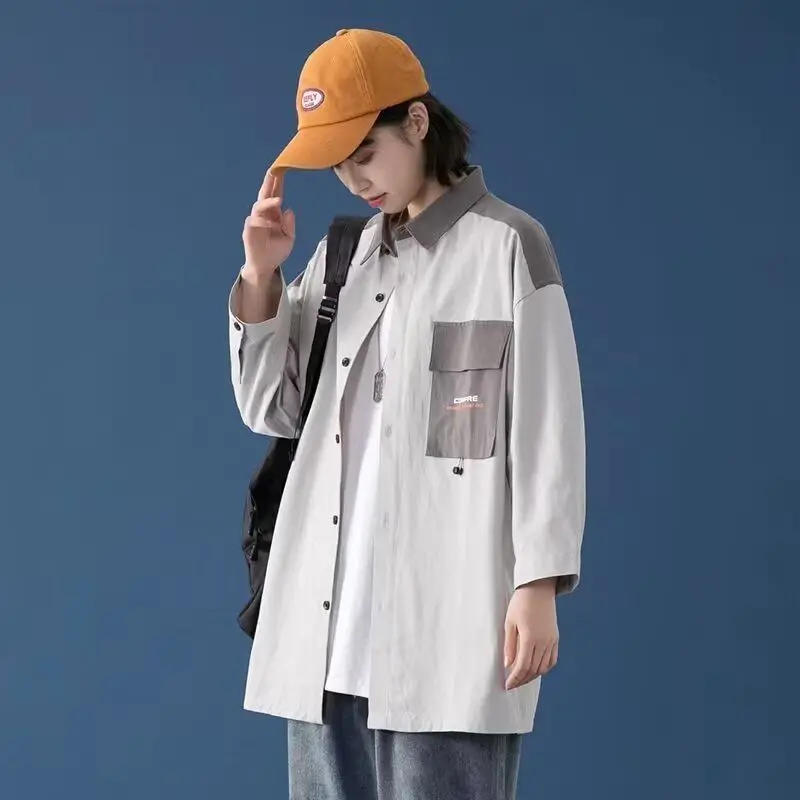 

Новая летняя свободная модная тонкая верхняя одежда из ледяного шелка для мужчин и женщин, рабочая одежда, полиэстер