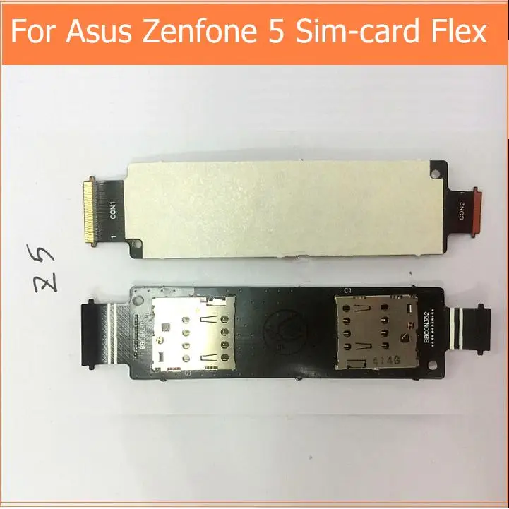 

100% Original Sim card reader holder contactor flex For Asus zenfone 5 A501cg A500CG T00J 5.0" replacement slot tray module