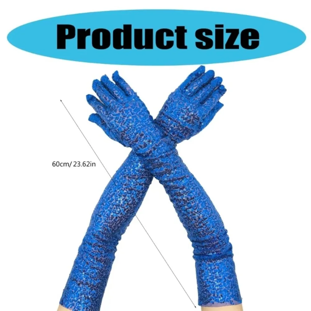 جديد مطرزة طويلة مطرزة قفازات التألق فستان الحفلات القفازات أنيقة الشرير الهيب هوب غطاء للذراع هدية