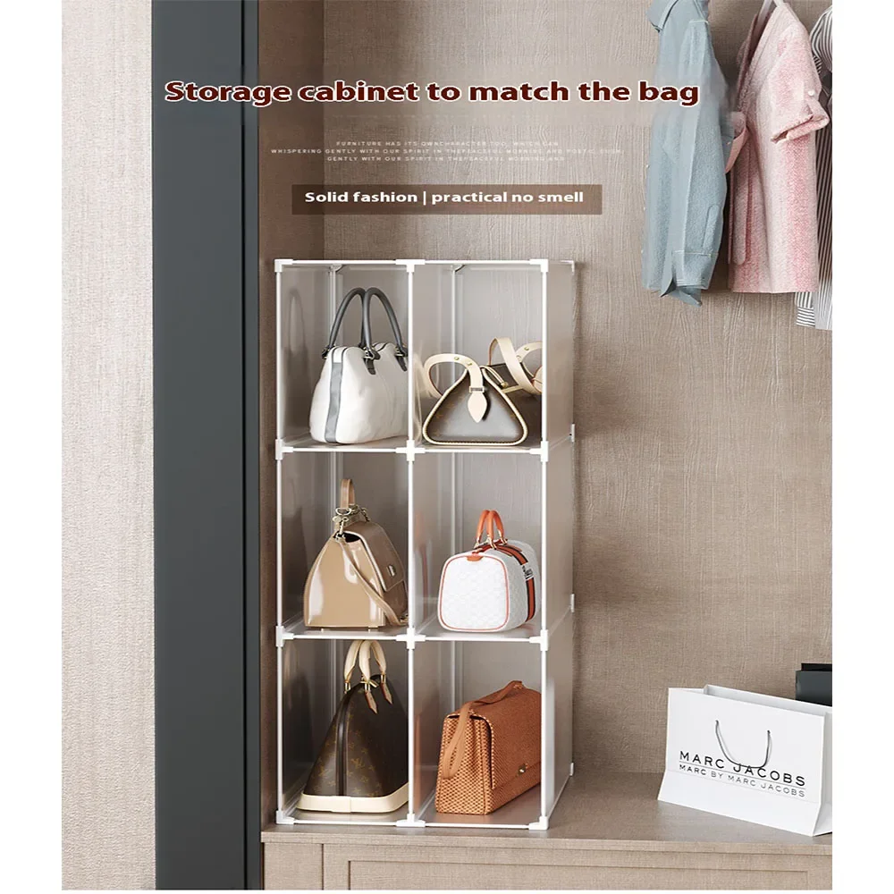 خزانة تخزين شفافة متعددة الطبقات وخزانات تخزين وحقيبة بتكوين حر وحقيبة يد وحقيبة