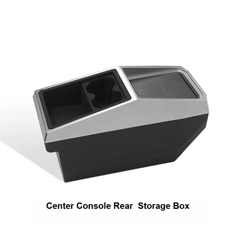 Für Tesla Cybertruck 2024-2026 Center Konsole Unter Lagerung Box Wasser Tasse Halter Unterstützung Organisation Fach ABS Auto Zubehör – Detail 7