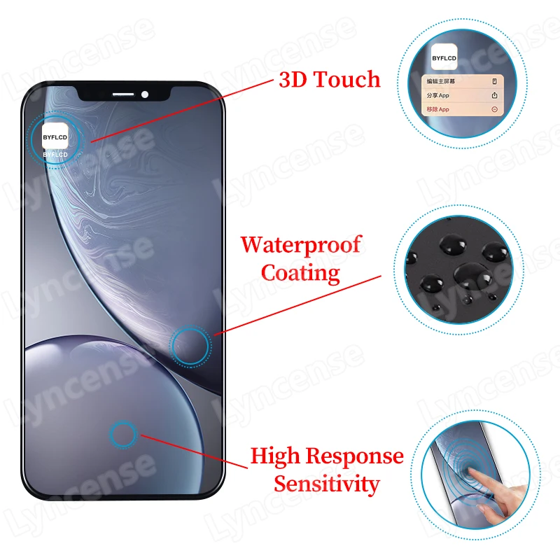 AAA OLED INCELL Screen For iPhone XS Max LCD Display With 3D Touch Screen For XS Max LCD Digitizer Assembly Replacement Parts