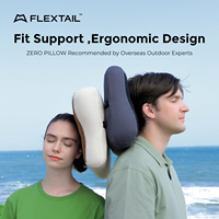 FLEXTAIL ZERO PILLOW/ ZERO PILLOW SE - Camping Pillow, Inflatable Pillow with Elastic Strap, Ergonomic Design,Two Height Options