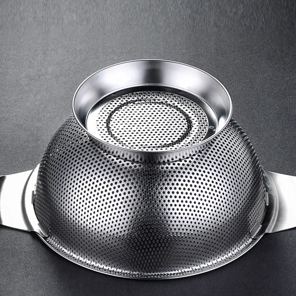 

1Pcs Stainless Steel Drainage Bowl Kitchen Drying Vegetable Fruit Washing Basket Food Storage Drainer Compact Size