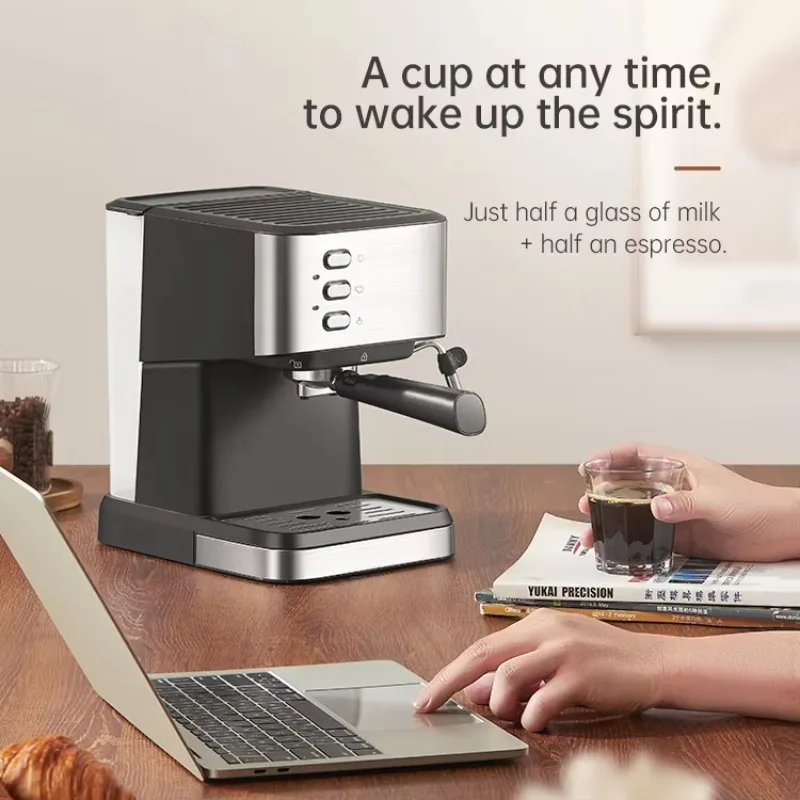 ماكينة صنع قهوة اسبريسو منزلية احترافية 20 بار وماكينة كابتشينو، خزان قابل للإزالة 1050 وات 1.5 لتر #6