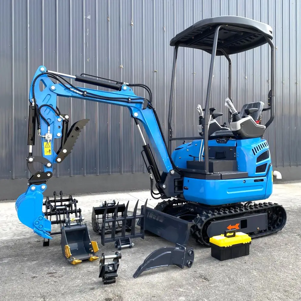 Miniexcavadora TN17w con cabina, pinza para gránulos, máquina de construcción, miniescavadora para uso doméstico, precio.