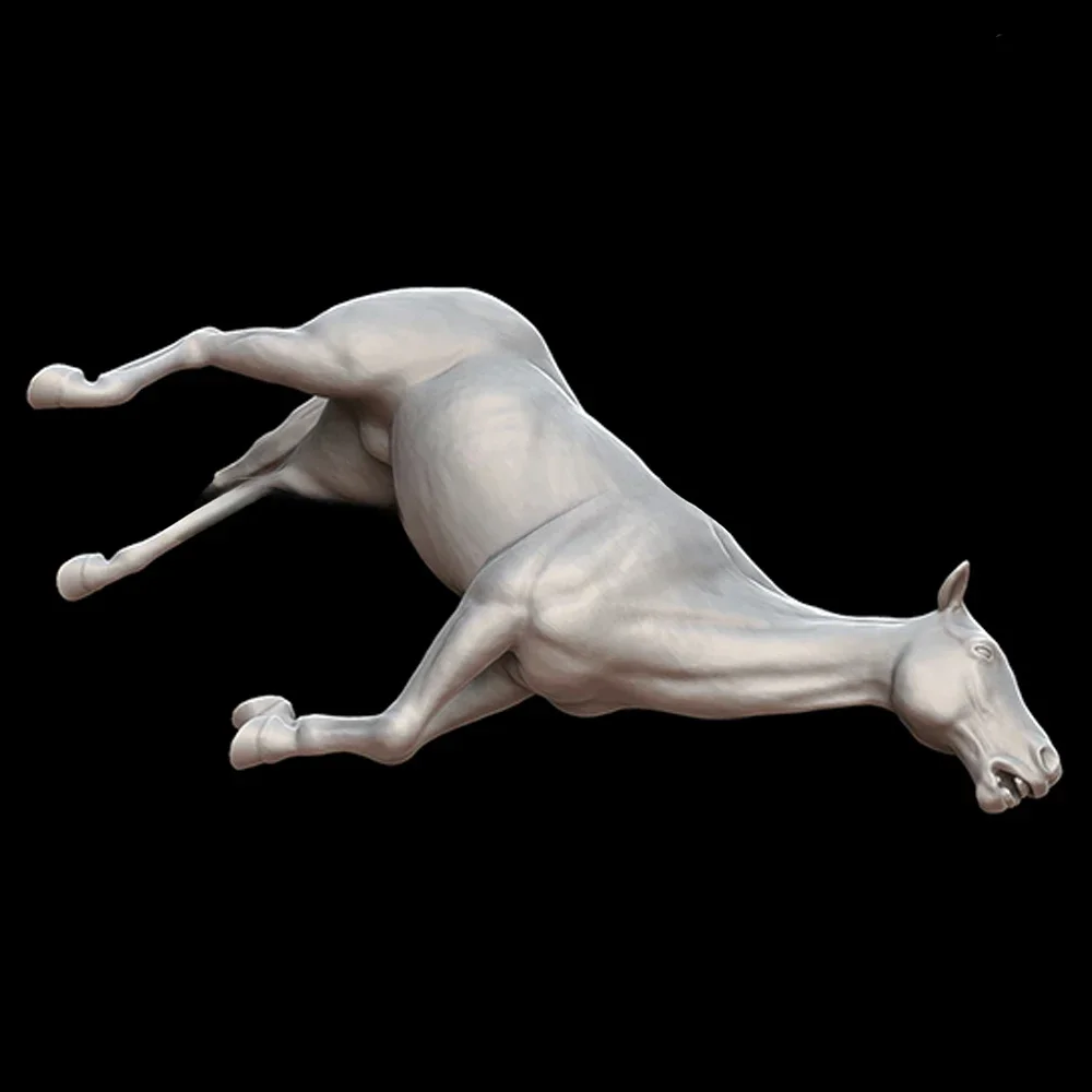 

1/35 Мертвая лошадь, модель животных из смолы, военная тема, комплект в разобранном и неокрашенном виде