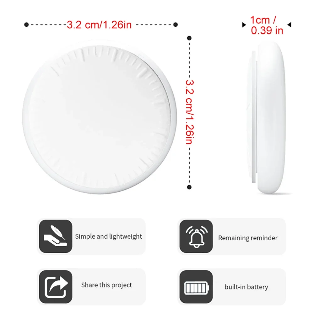 Luggage Tracker (iOS Only) Anti-lost Device, GPS Locator Pet Key Tracker, Protective Case with Keychain, for Luggage, Dog Collar