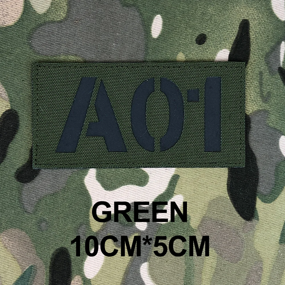 Custom Laser Cutting IR IFF Infrared Reflection Patch Radio Call Sign Name Tapes Black Letters image 3
