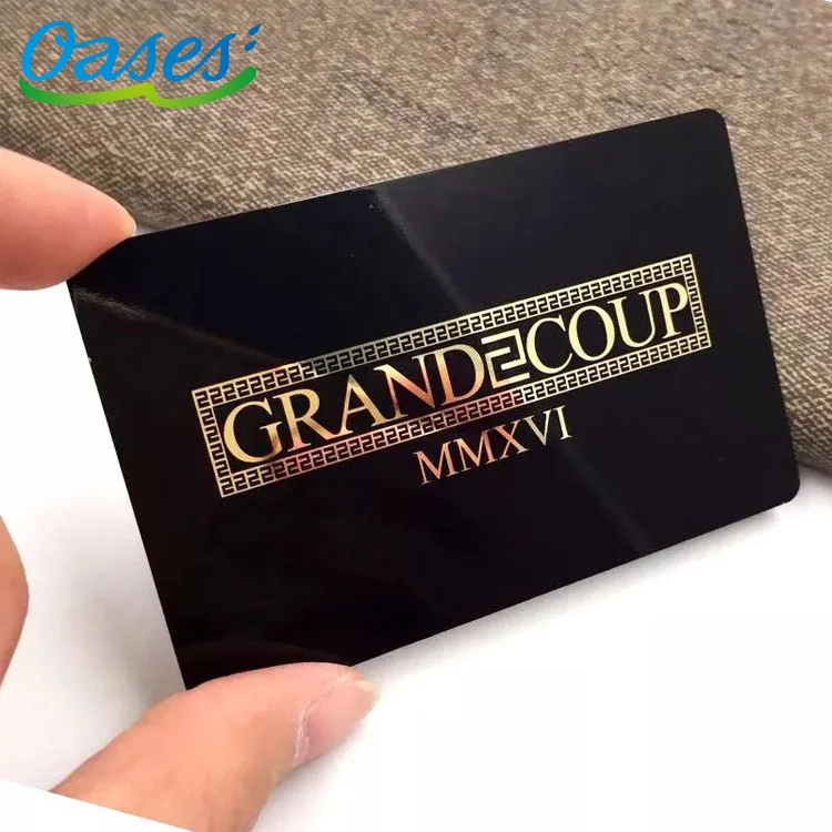 Customized query Custom Printing Thick Black and Gold Metal Business Cards Laser Engraving Metal Membership Card Blank Metal Bus