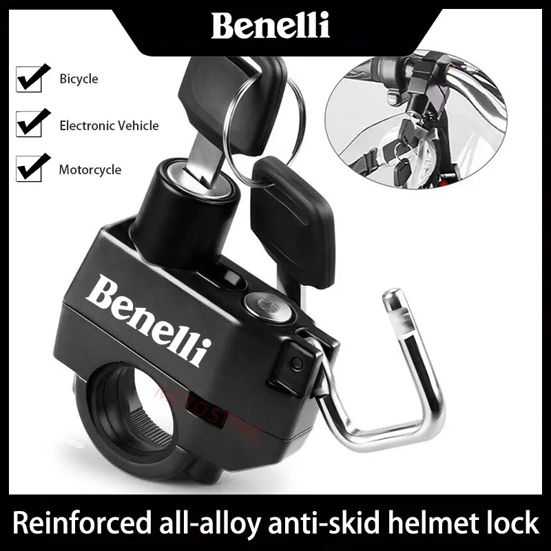 

For benelli Simple Motorcycle Helmet Lock Electric Bike Handlebar Padlock Alloy Security Anti-Theft Lock Moto Scooter Bicycle Ac