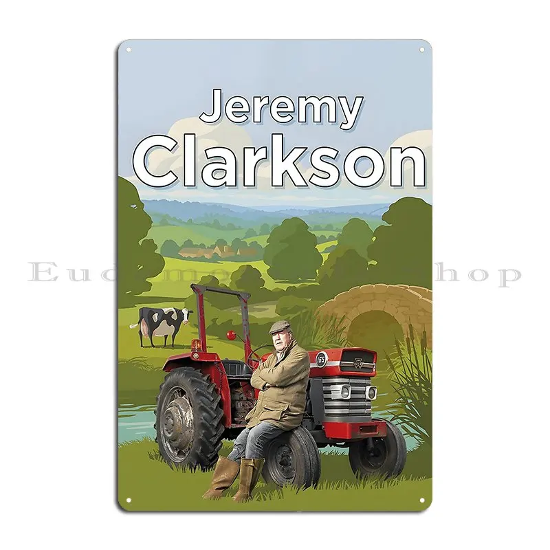 Jeremy Clarkson Farmer Active Metal Sign Cave Painting Create Character Club Bar Tin Sign Poster