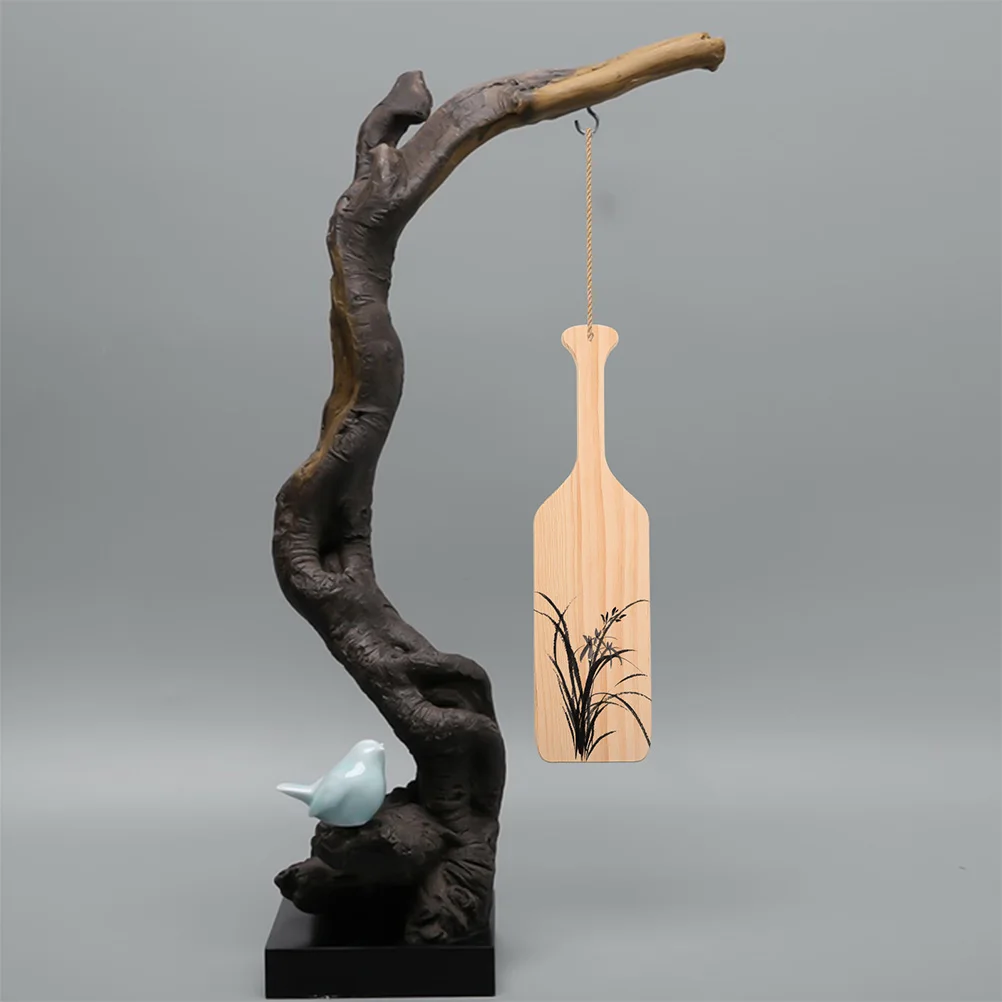 

2Pcs Unfinished Paddle for DIY Handicraft Wooden Decor Rustic and Safe to Use Add Ribbon Beads and More Wooden Unfinished Paddle