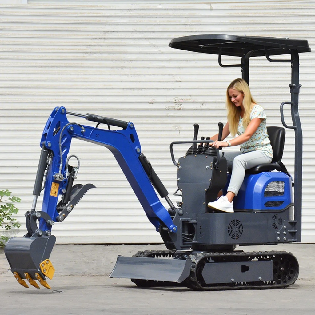 1 طن حفارة صغيرة هيدروليكية الزاحف حفار حفار للمنزل مزرعة الخنادق كابل وضع وتجريف النهر RLD مصنع مخصص