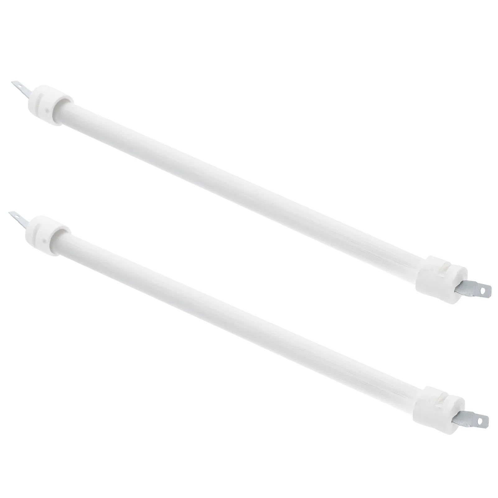 

2pcs Electric Heater Heating Pipes Replacement Parts Plug-in Bulb White Lamp Quartz Tube High Temperature Uniform Heating Rapid
