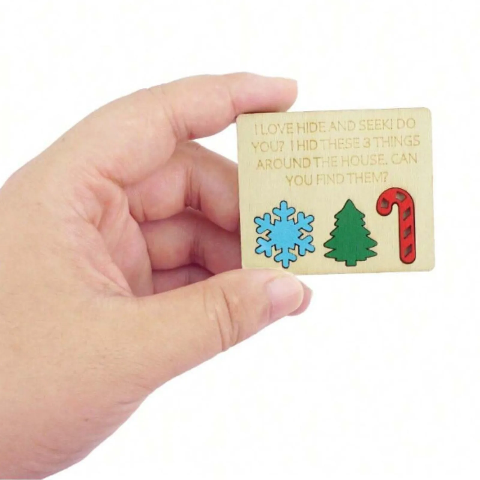 قوارير رائحة الكريهة كرنفال عيد الميلاد إخفاء والسعي مجموعة ألعاب صديقة للعائلة ديكورات سطح المكتب الحرف الخشبية للهالوين الخشبية #6