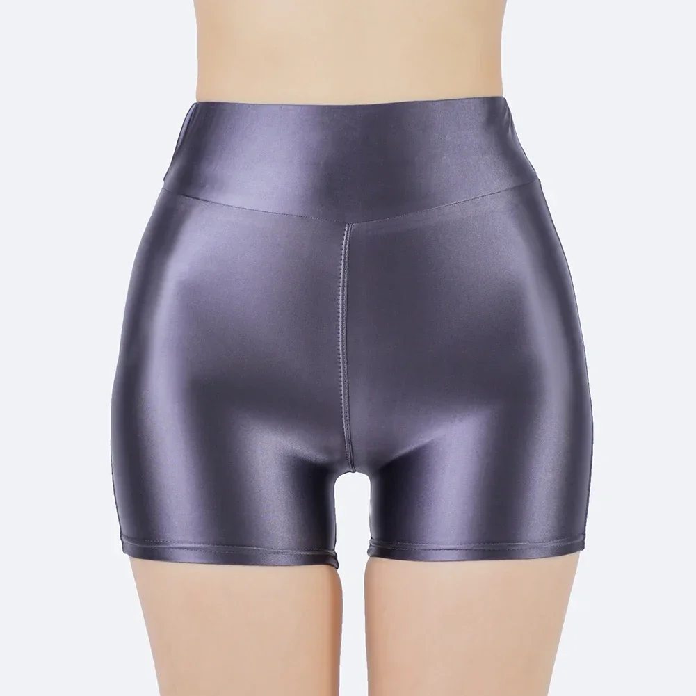 Sexy Style Club Daily Holiday Glossy Silky Shorts Hot Pants Brand New Female Moderate Elasticity Regular Length