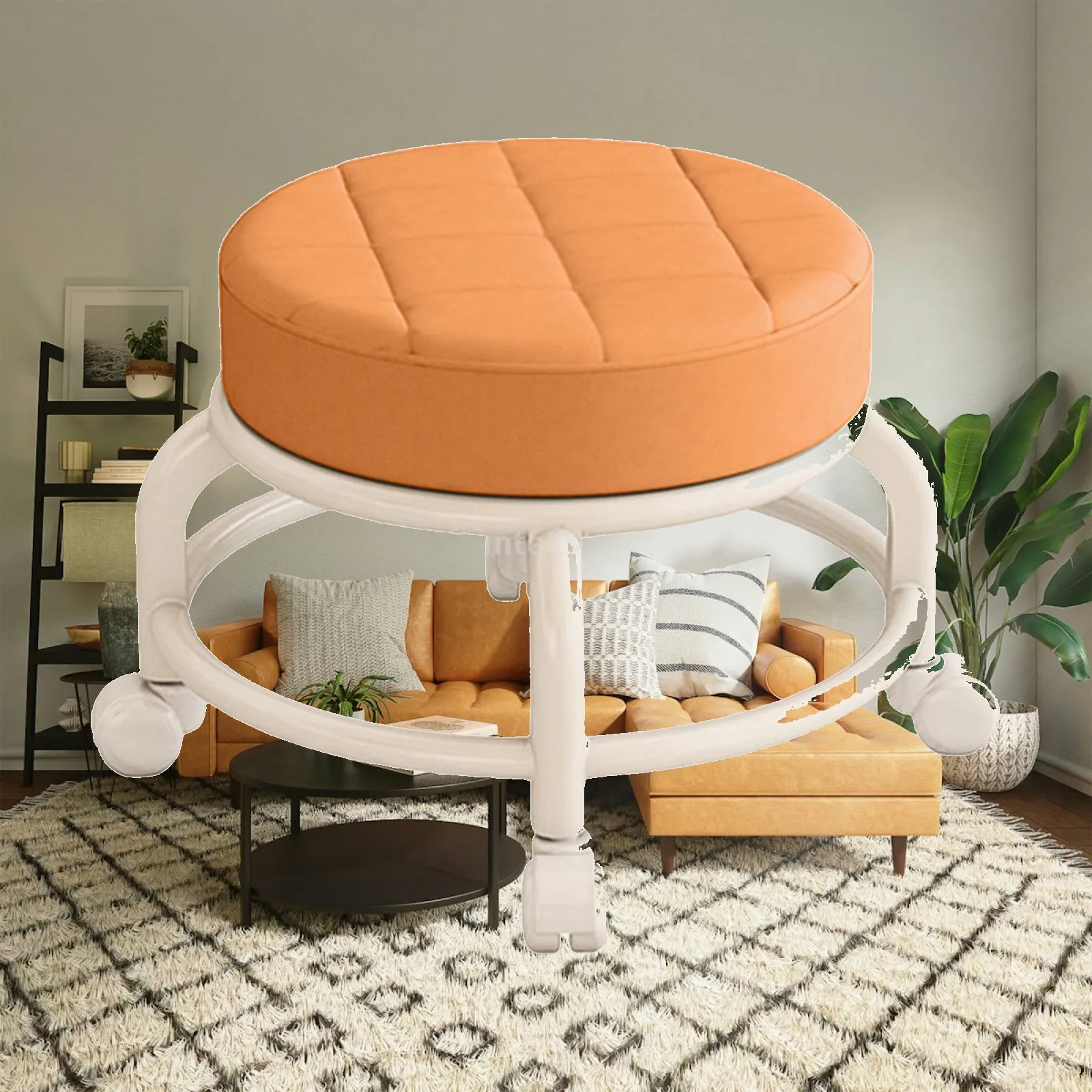 

Low Round Roller Seat Stool Shoe Stool Seat Swivel Chair Pulley Wheel Stool