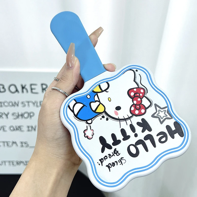 Sanrio Hello Kitty зеркальная расческа ручная зеркальная расческа выдвижная дорожная щетка для волос массажный инструмент для укладки подарок для девочек