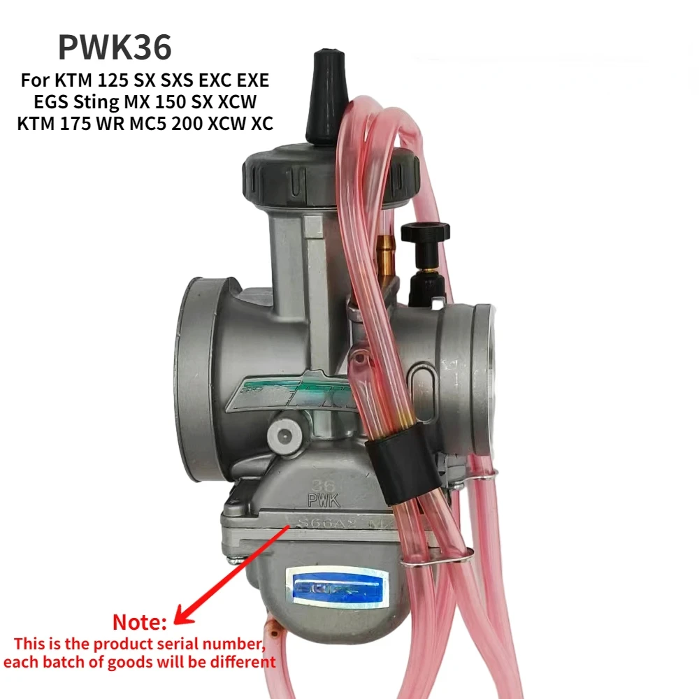Carburador PWK36 para KTM 125, SX, SXS, EXC, EXE, EGS Sting, MX 150, XCW, 175, WR, MC5, 200, XC, Keihin, 36mm, aire Striker, PWK