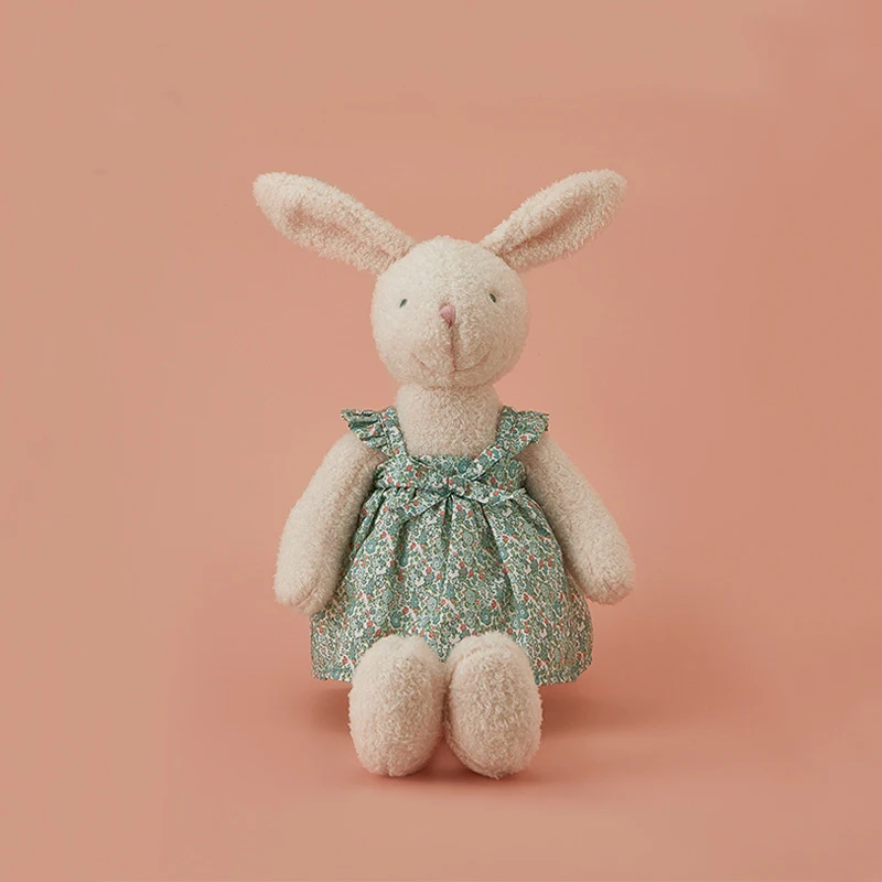 45cm Luxury High Quality Hand-made Plush Bunny Toy For Girl Dress Rabbit Toy Long Ear&Leg Bunny Stuffed Animal Toys