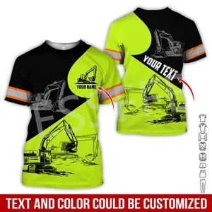Cosplay Crane Equipment -Betreiber, Baggerarbeiter, Retro, Harajuku 3dprint, Streetwear T -Shirts, Kurzärmele, x1, x1 11 Hauptverkaufshirt X1 - №7