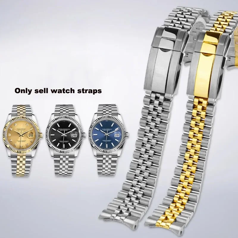 

Watch Accessory Stainless Steel Strap Uitable For Rolex Daytona Green Blackwater Ghost Submariner Strap 20mm With tools