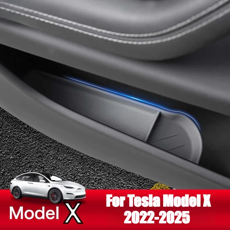 

Для Tesla Model X 22-25 ящик для хранения передней двери, дверная ручка автомобиля, лоток для зонта, органайзер, водонепроницаемая силиконовая накладка, автомобильные аксессуары