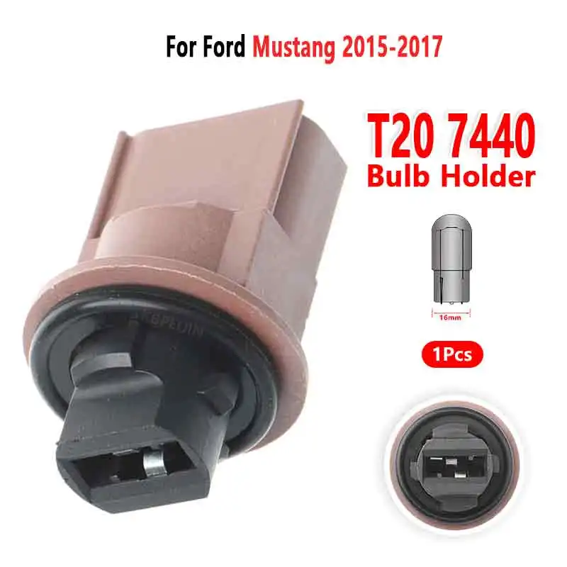 For Ford Mustang Turn Signal Light Socket T20 7440 Bulb Holder Car Lamp Base Accessories 2015 to 2017 1 Pcs
