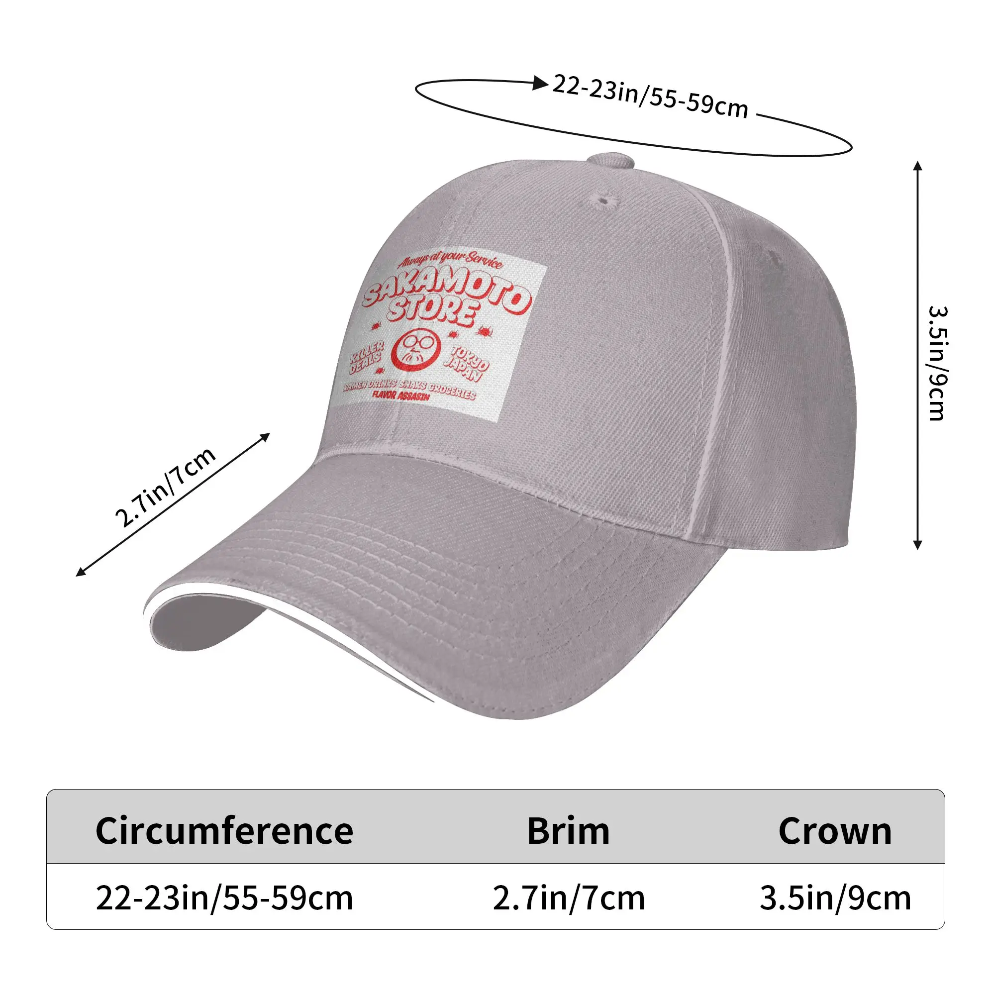 Sakamoto Days STORE Cap Casual Baseball Caps Adjustable Hat Hip Hop Summer Unisex Baseball Hats Customizable
