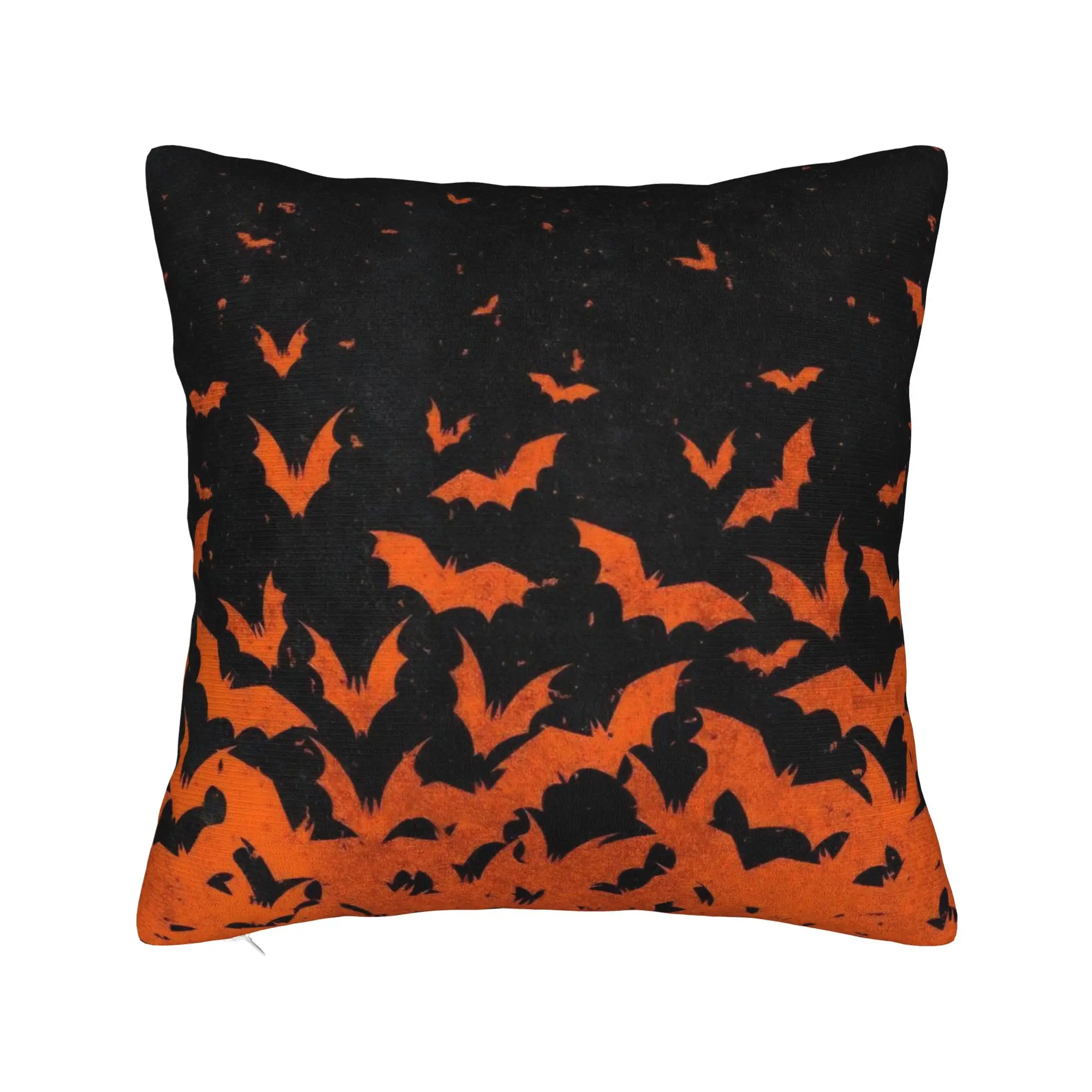 Halloween Bats Square Pillowcases Polyester Couch Pumpkin Skull Cushion Cover Cool Home Decoration Pillow Cover 45*45
