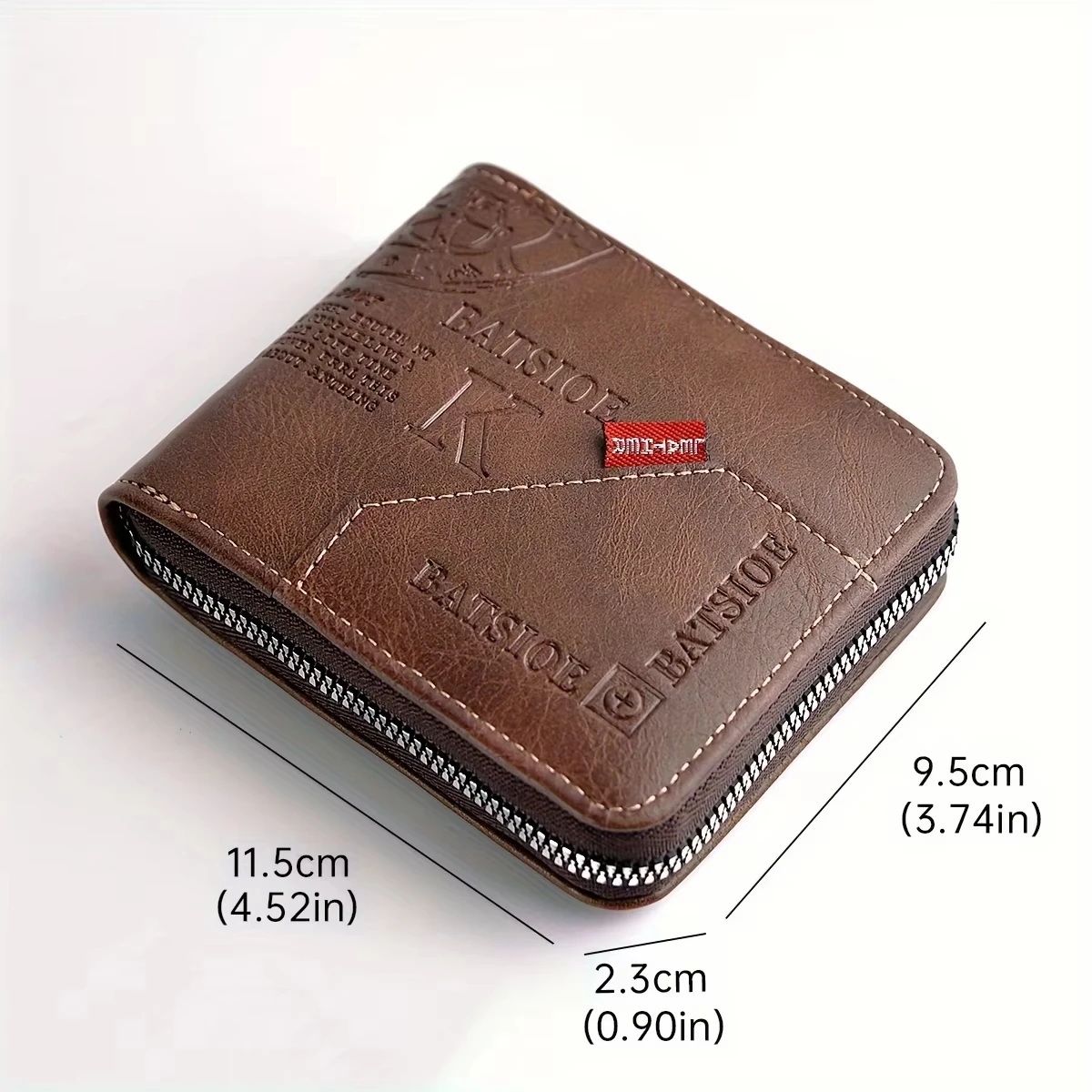 Men's PU Wax Oil Skin Wallet Short Male Card Holder Zipper Around Coin Purse Money Wallet
