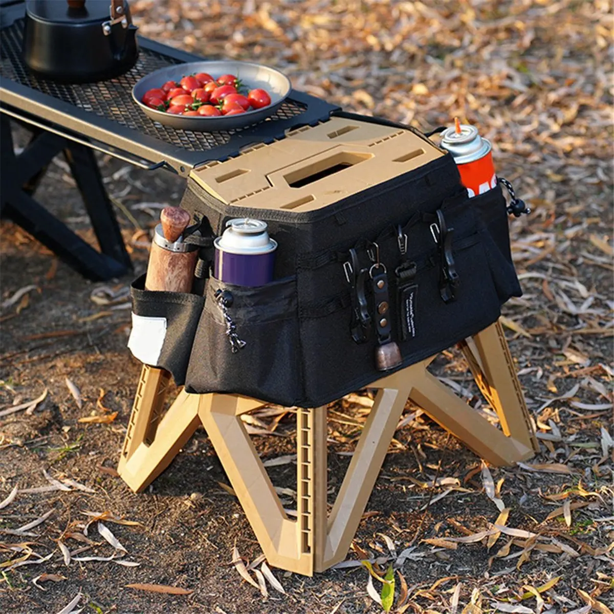 ABME  Folding Stool Seat Cover Oxford Cloth Protective Cover Portable Expansion Cover Portable Tool Bag Black