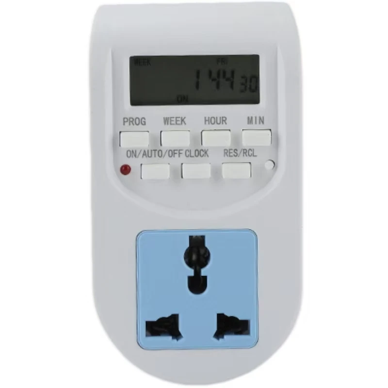 Digital Time Switch Timer With UK EU Socket Weekly Programmable Electronic Digital Timer Switch LCD Display 220V 50Hz 10A