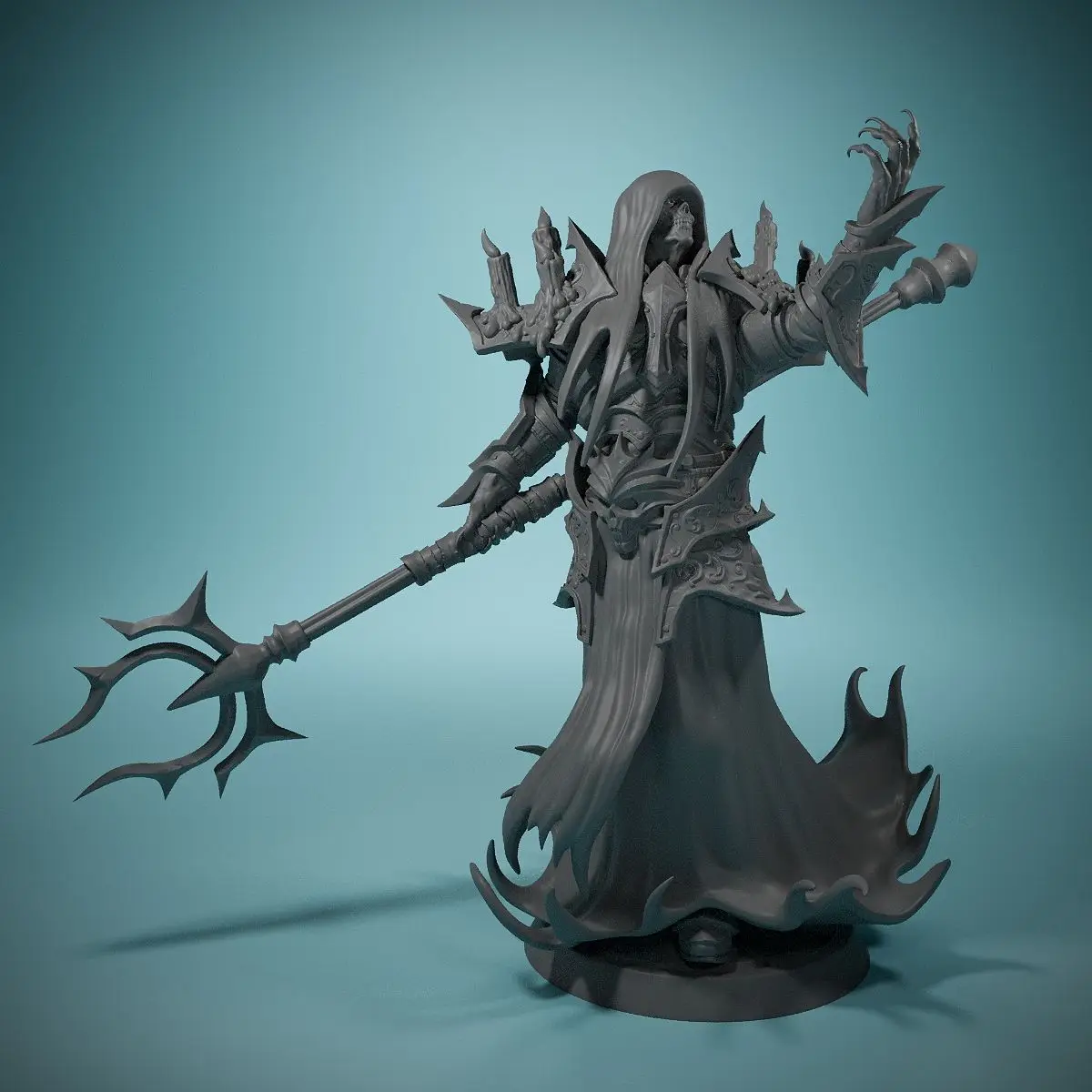 Figuras de piezas de juego de mesa de mago de mago muerto de 70mm, figura de modelo blanco, modelo de resina DIY, miniaturas impresas en 3D