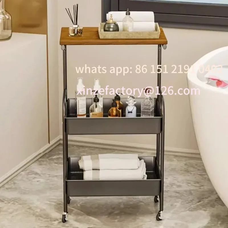 

Customizable Storage Cart High-capacity Waterproof Rustproof Home Multi-layer Trolley With Wheels Strong Load-bearing Capacity R