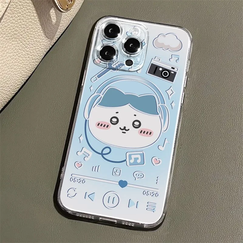 Perlindungan Casing Lunak Bening Chiikawa Anime Jepang Mewah Baru untuk iPhone 16 15 13 12 11 14 Pro Max XS XR 16 7 8 Plus X SE Coque
