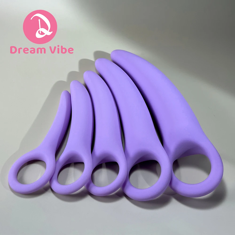 Silicone Vaginal Dilator Set for Gradual Dilation Sexual Health Trainer Penetration Probe Sex Toy Woman Men Anal Plug Training